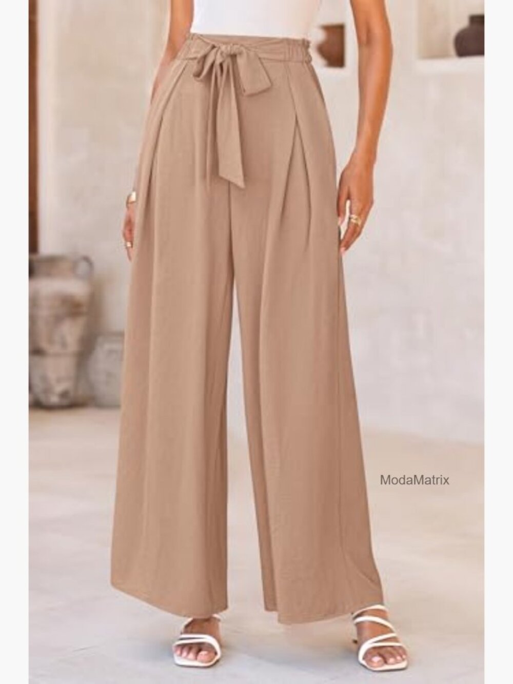Wide Leg Cargo Pants High Waisted Palazzo Work Trousers Loose Fit - Picture 3 of 7